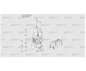 VAG3T-/50N/NQSRAA (88013689) Газовый клапан с регулятором соотношения Kromschroder