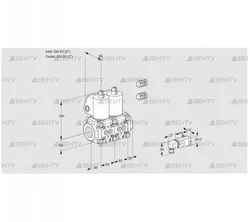 VCS3E50R/50R05NNKL3/2-PP/PPPP (88106558) Сдвоенный газовый клапан Kromschroder