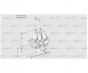 VCH1T15N/15N05NHAVQR/PPPP/PPPP (88101091) Клапан с регулятором расхода Kromschroder