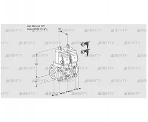 VCS3E65R/65R05NNWSR7/PPPP/PPPP (88103899) Сдвоенный газовый клапан Kromschroder