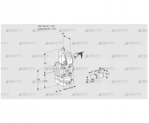 VAD240R/NW-25A (88033128) Газовый клапан с регулятором давления Kromschroder