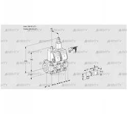 VCS3E50R/50R05NLKR/PPPP/3-PP (88104564) Сдвоенный газовый клапан Kromschroder