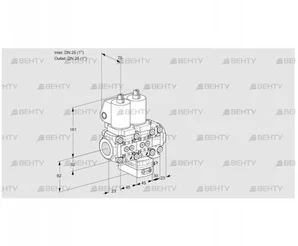 VCH1T25N/25N05NHAVQSL/PPPP/PPPP (88106892) Клапан с регулятором расхода Kromschroder