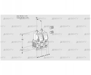 VCS3E40R/40R05FNNWR3/PPPP/PPPP (88106136) Сдвоенный газовый клапан Kromschroder