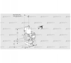 VAD1E20R/20R05D-100VWL/PP/PP (88101004) Газовый клапан с регулятором давления Kromschroder