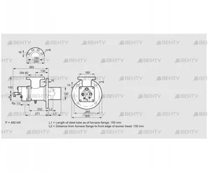 BIO 140KB-150/135-(66)E (84008025) Газовая горелка Kromschroder