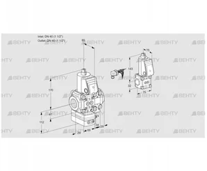 VAG2E40R/40R05GEVWR/PP/ZS (88107037) Газовый клапан с регулятором соотношения Kromschroder