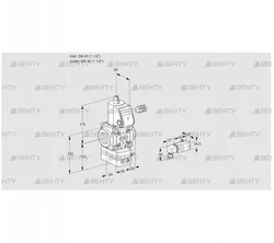 VAD240R/NW-100A (88015561) Газовый клапан с регулятором давления Kromschroder