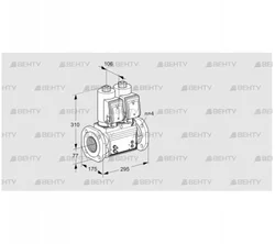 VCS6T65A05NNQSRB/MMPP/PPPP (88207251) Сдвоенный газовый клапан Kromschroder