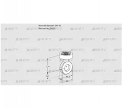 BVGF40/25W05 (88300053) Дроссельная заслонка Kromschroder