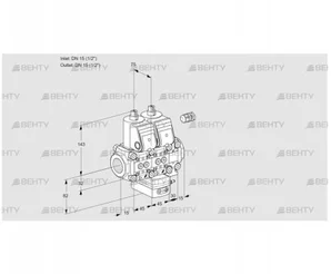 VCH1E15R/15R05NHEVWR/PPPP/PPPP (88106541) Клапан с регулятором расхода Kromschroder