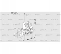 VCS3E50F/50R05NNVWR3/PPPP/PPPP (88106279) Сдвоенный газовый клапан Kromschroder