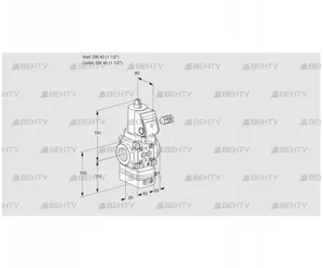 VAD240R/NKSR-100A (88012833) Газовый клапан с регулятором давления Kromschroder