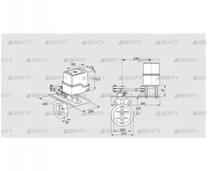 IDR250Z03D450GDW/50-60W30TR10 (88303220) Дроссельная заслонка Kromschroder