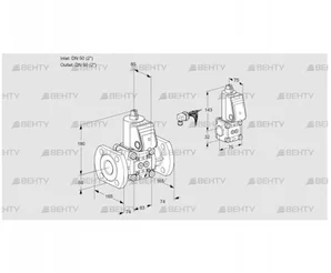 VAS3E50F/50F05NWR/PP/BS (88106643) Газовый клапан Kromschroder